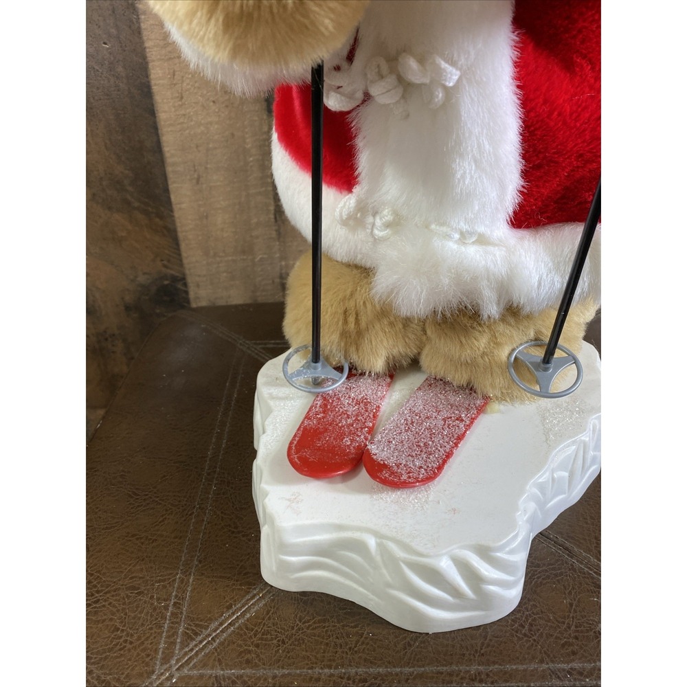Cubby Bears By Santa's Best Holiday Animation Skiing Bear Vintage 1998 Christmas - Picture 6 of 17